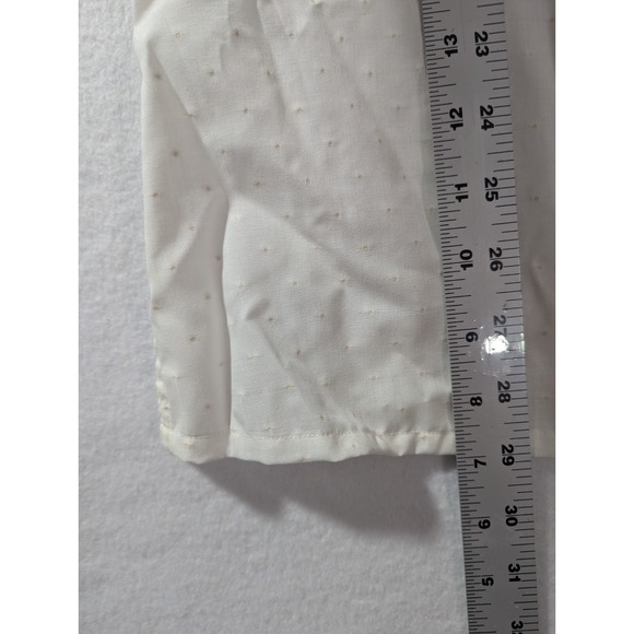 Vintage 80s Givenchy for Chesa Sheer Dot Button Shirt Made in Singapore Size XL - Picture 6 of 8